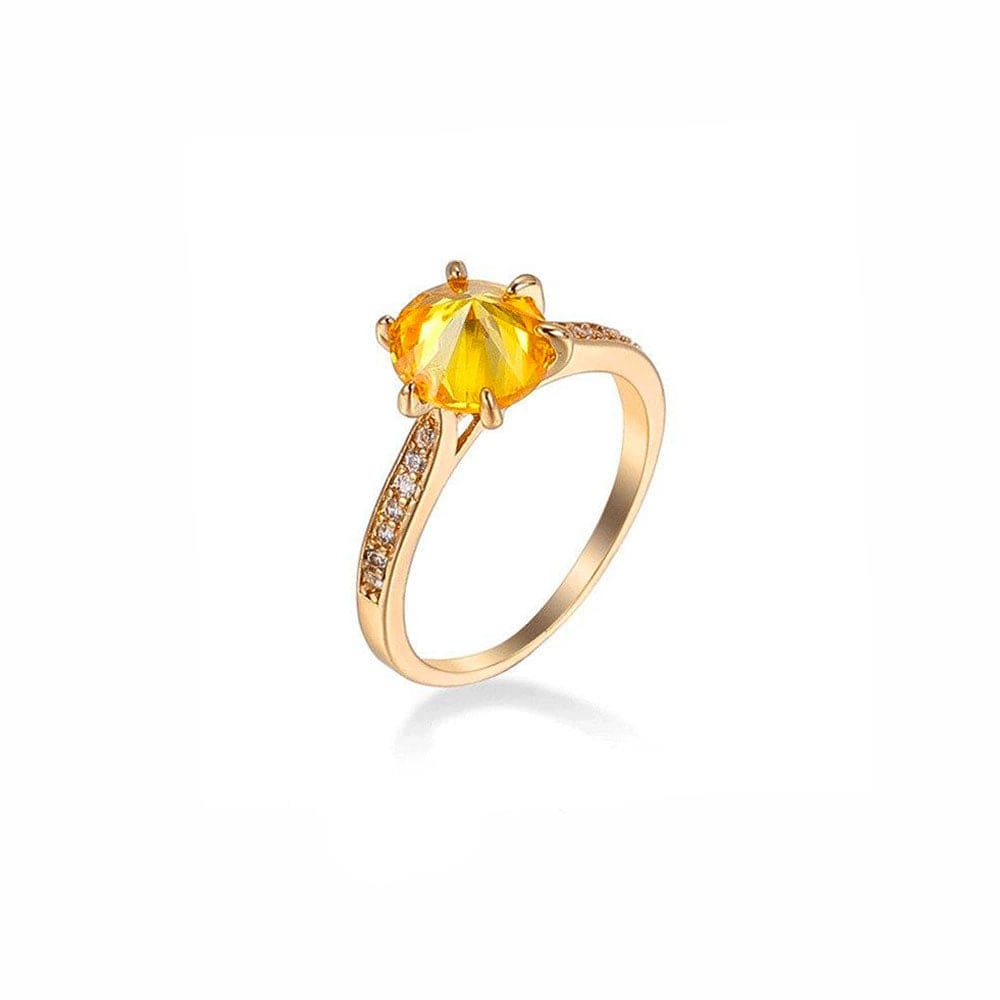 Bague Citrine Douceur Lunaire "Aurora" en Argent 925