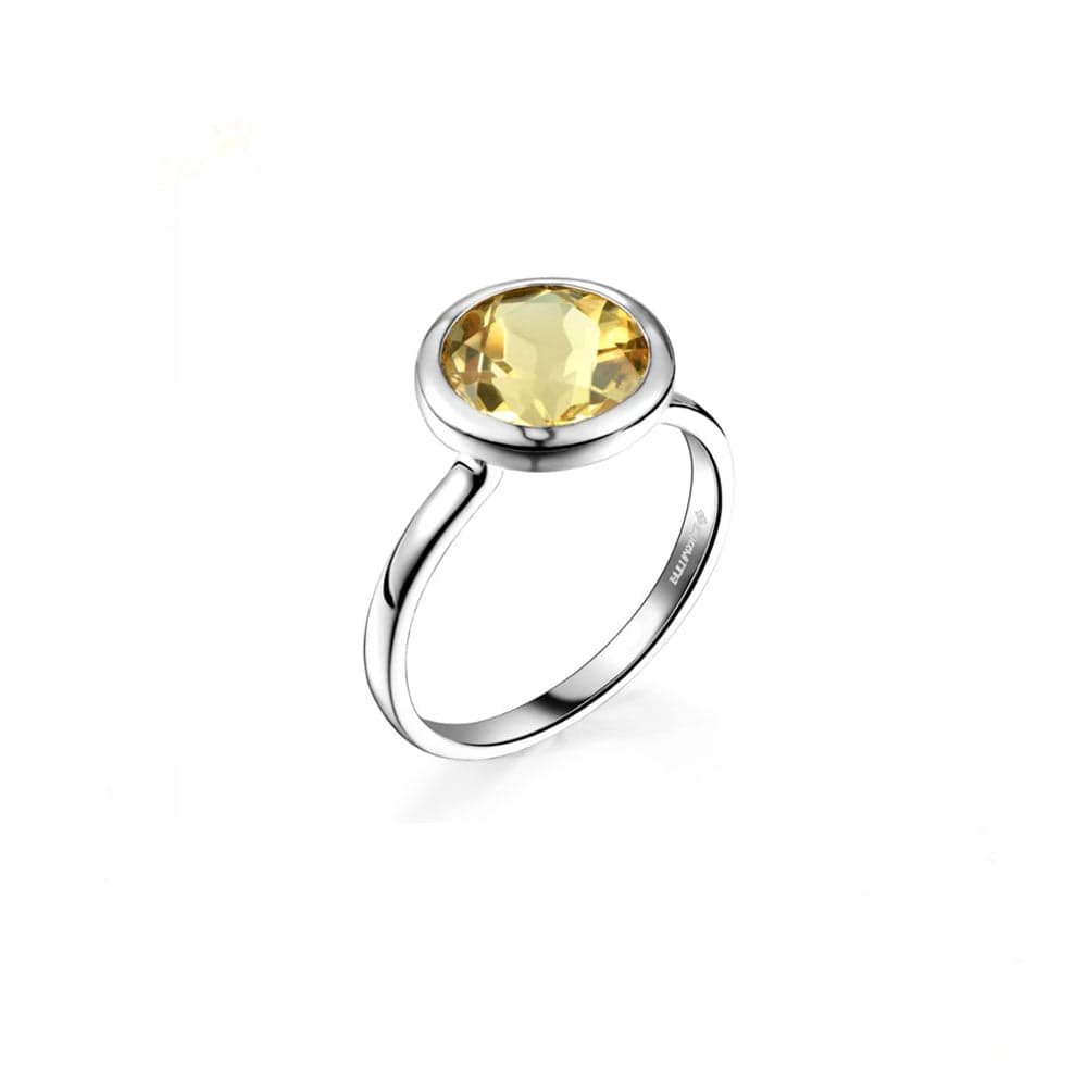 Bague Citrine Éclat de Nuit "Zélie" en Argent 925