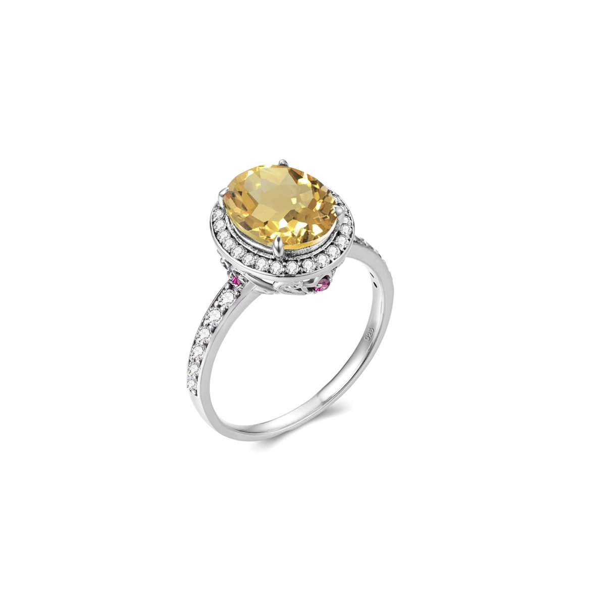 Bague Citrine Éclatante "Clara" en Argent Sterling