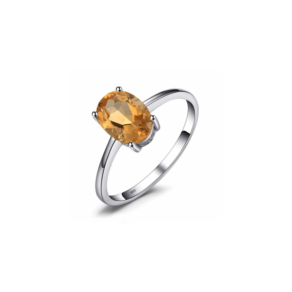 Bague Citrine Étoile Filante "Théoxane" en Argent 925