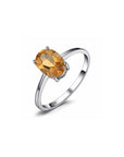 Bague Citrine Étoile Filante "Théoxane" en Argent 925