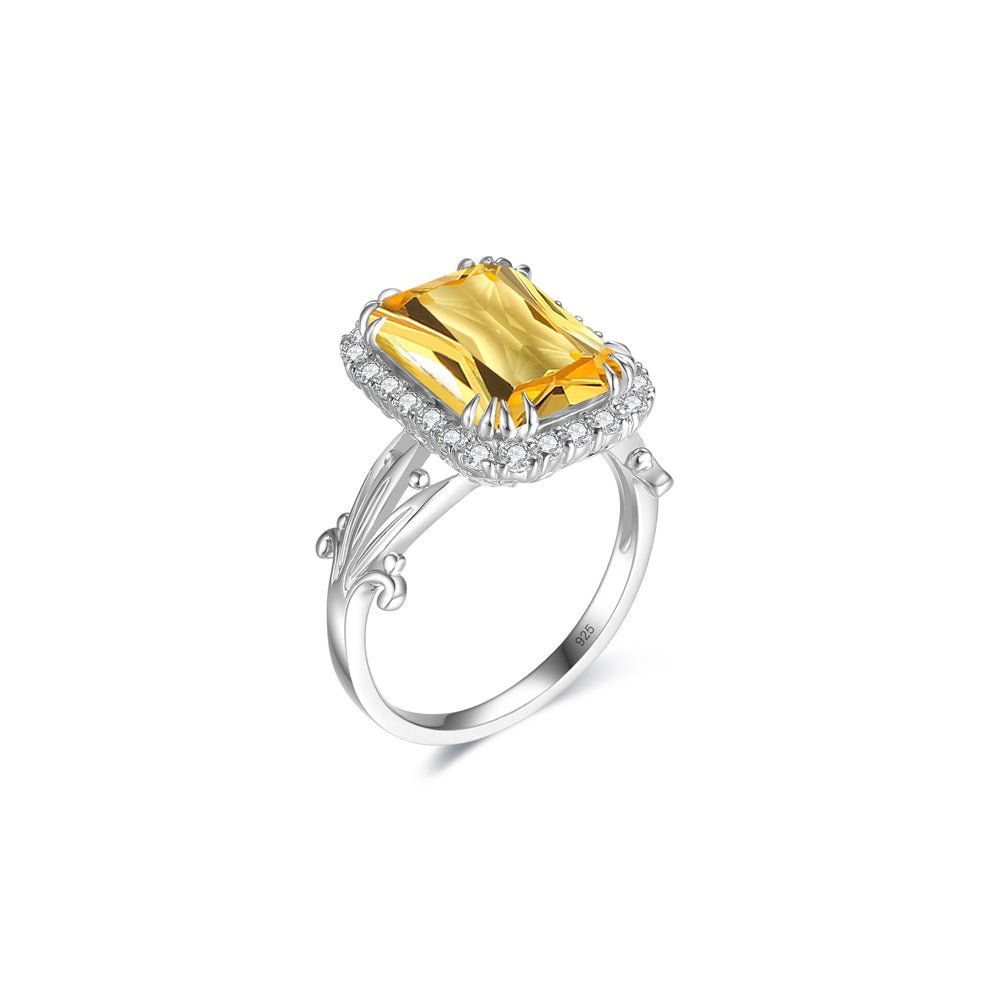 Bague Citrine Lumière Céleste "Seraphina" en Argent 925