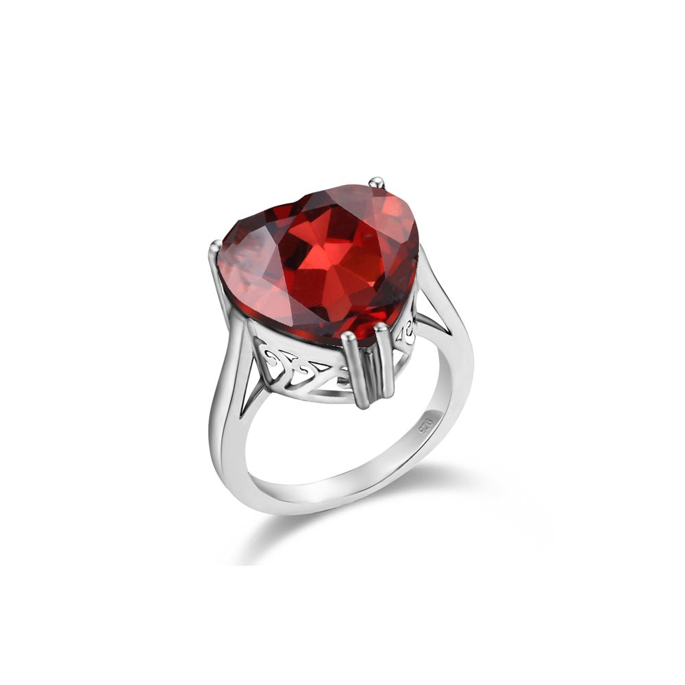 Bague Grenat "Freja" en Argent Sterling