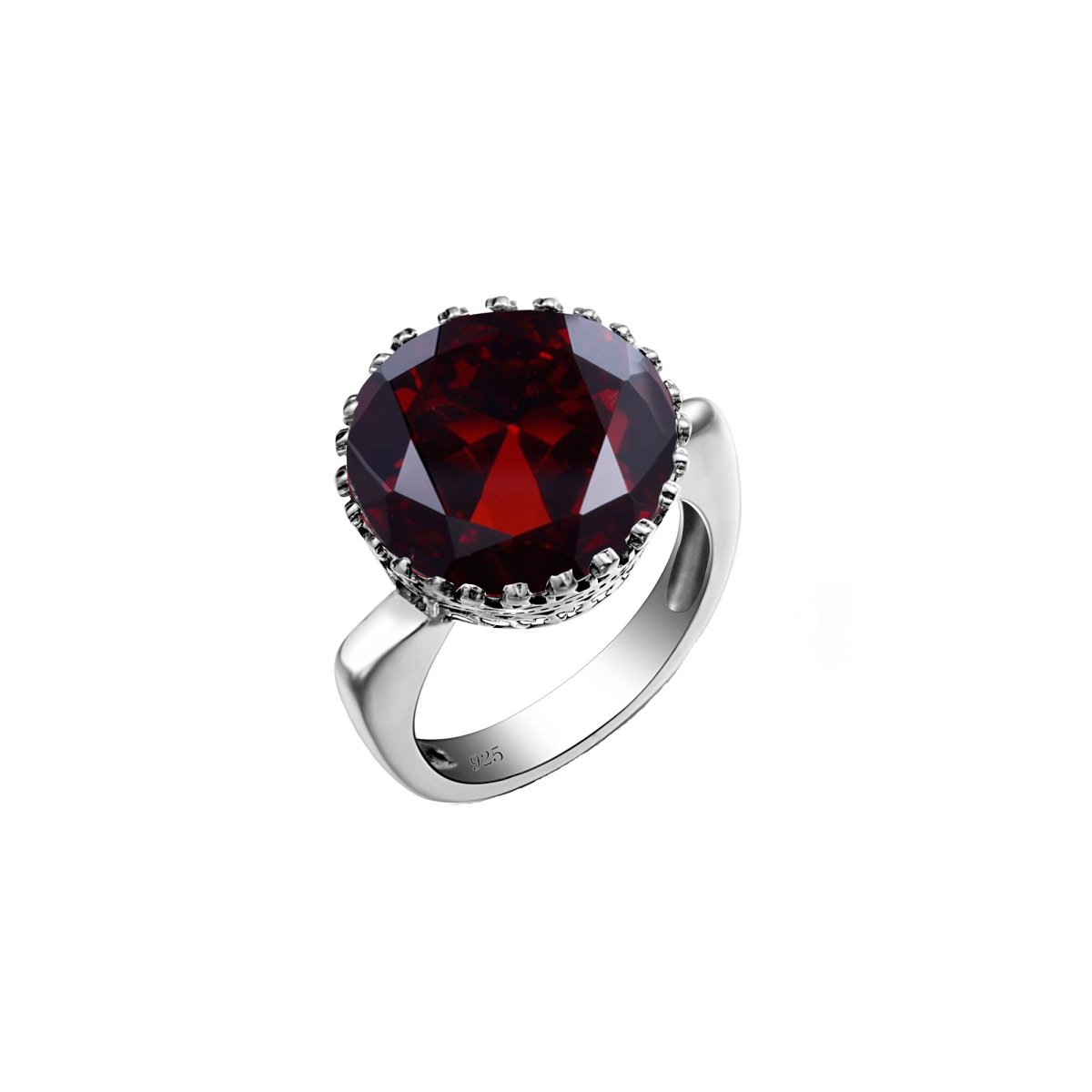 Bague Grenat "Greta" en Argent Sterling