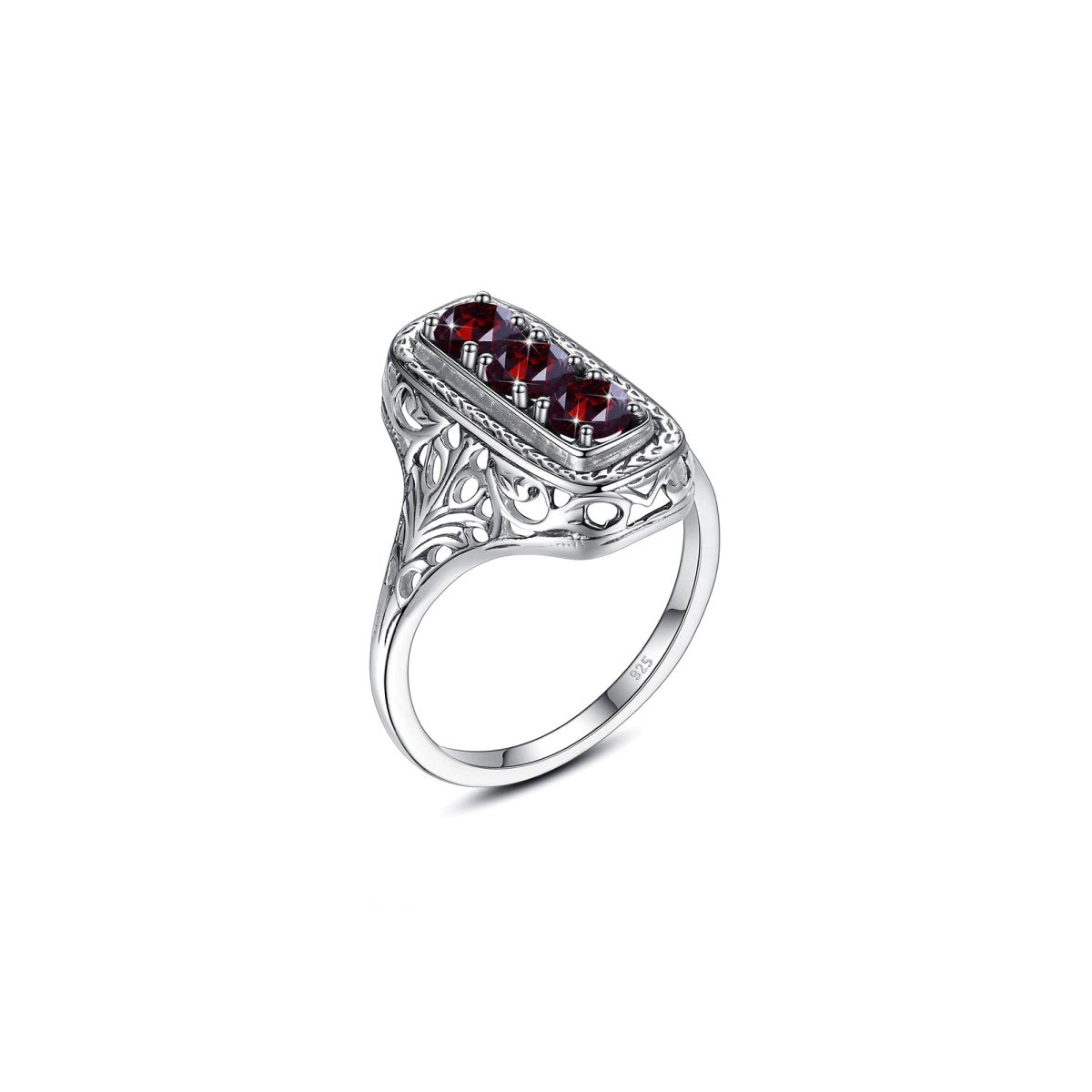 Bague Grenat "Lova" en Argent Sterling