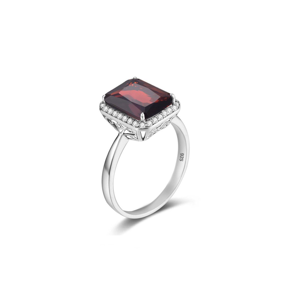 Bague Grenat "Märta" en Argent 925