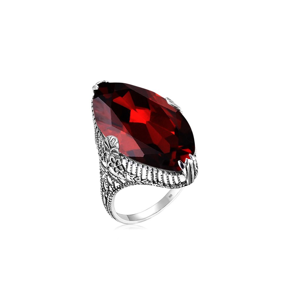 Bague Grenat "Thyra" en Argent 925