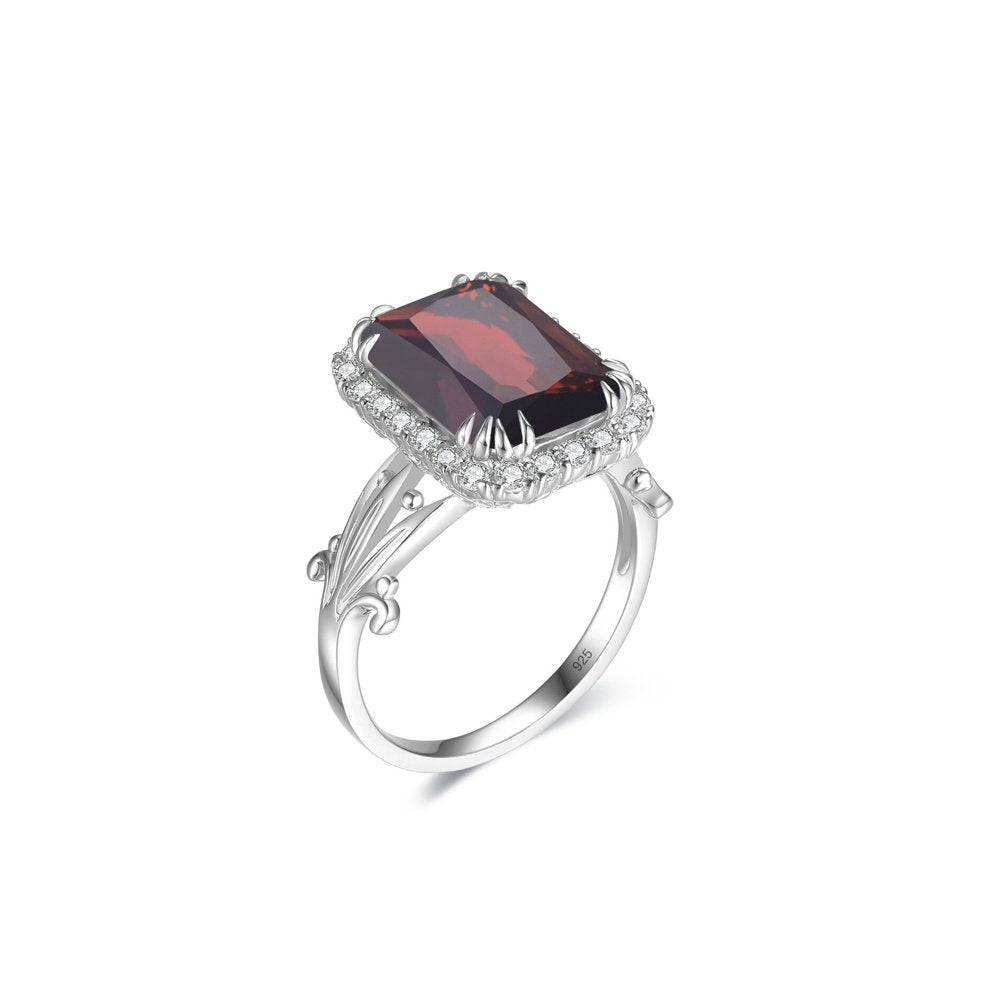 Bague Grenat "Tindra" en Argent Sterling