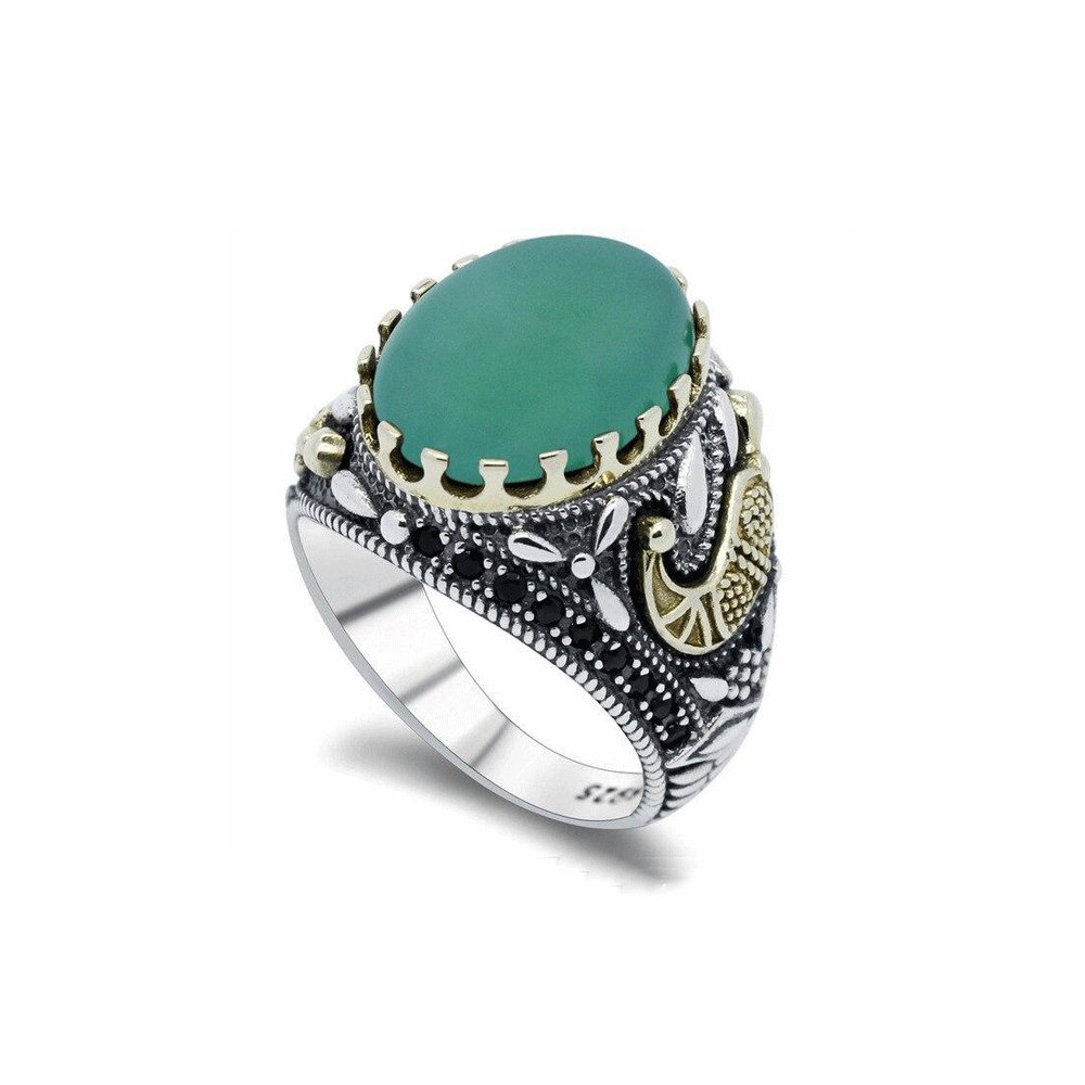 Bague Homme Agate Charismatique "Alaric" en Argent 925