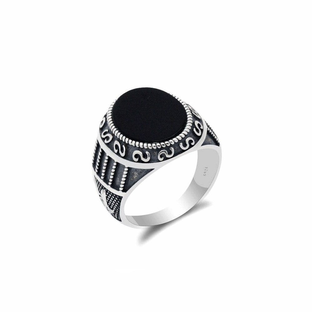 Bague Homme Agate Triomphante "Zayn" en Argent 925