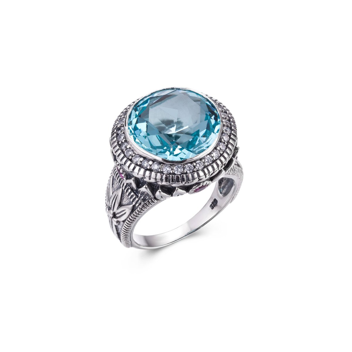 Bague Homme Aigue-Marine "Niels" en Argent 925