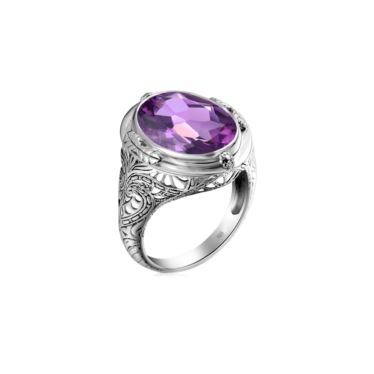 Bague Homme Améthyste Inspirante "Vahé" en Argent 925