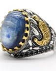 Bague Homme Cyanite Courageuse "Vicente" en Argent 925