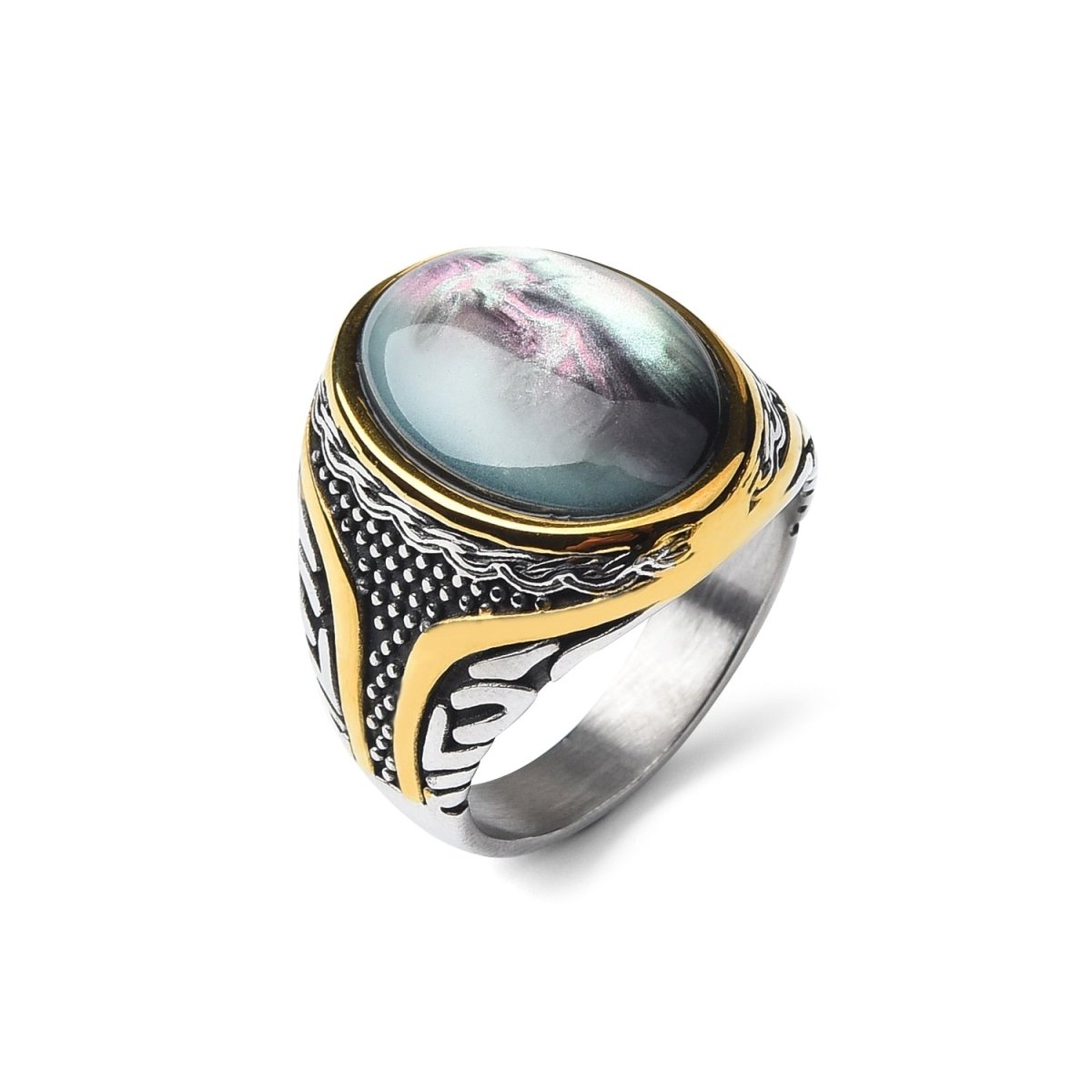 Bague Homme Nacre Spirituelle "Ezekiel"