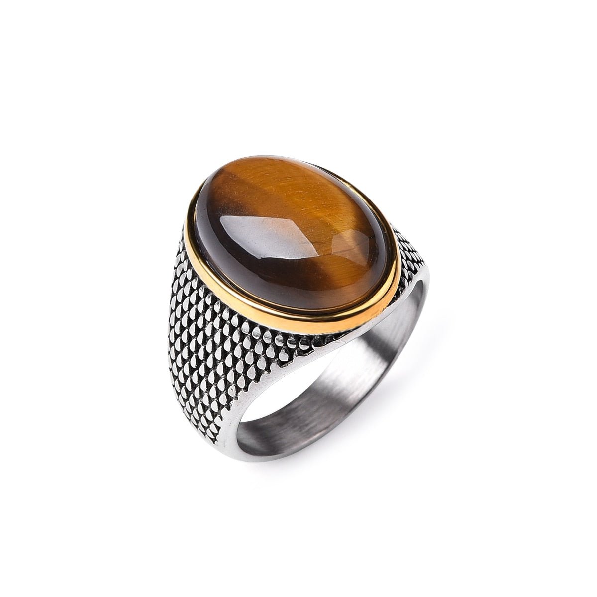 Bague Homme Oeil De Tigre Élégante "Cassian"