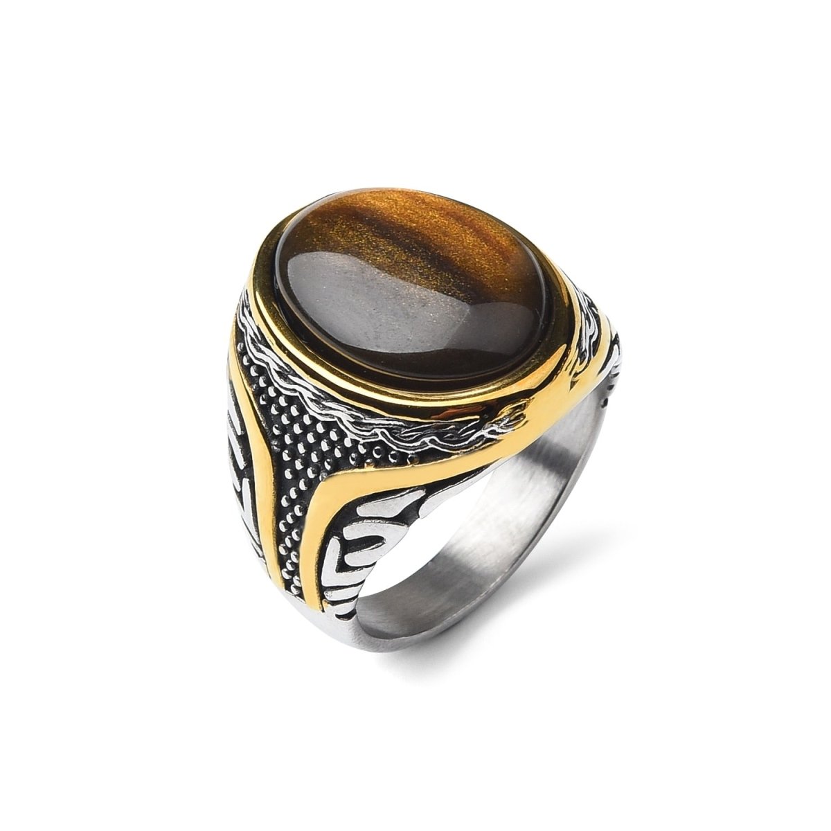 Bague Homme Oeil De Tigre Mystique "Ethan"