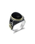 Bague Homme Onyx Intrépide "Benício" en Argent 925