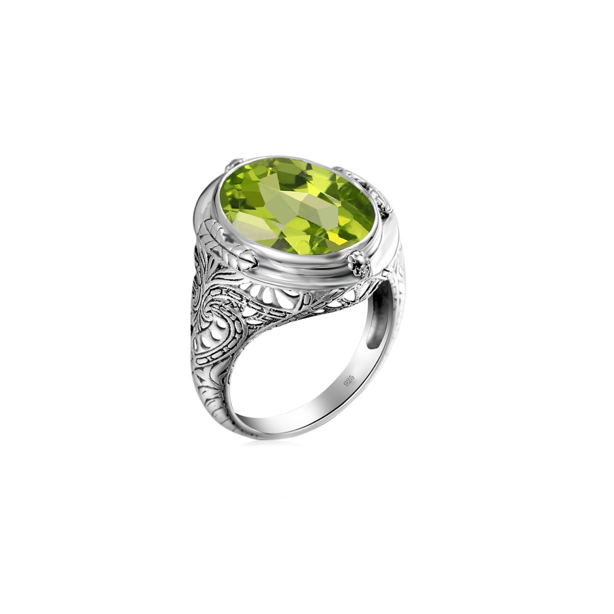 Bague Homme Péridot Céleste "Aurèle" en Argent 925