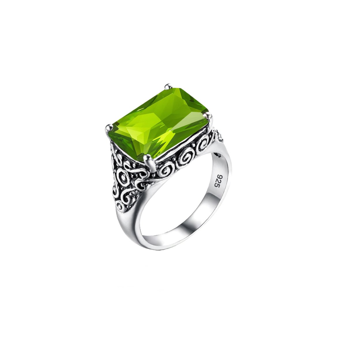 Bague Homme Péridot Élégante "Cyriel" en Argent 925