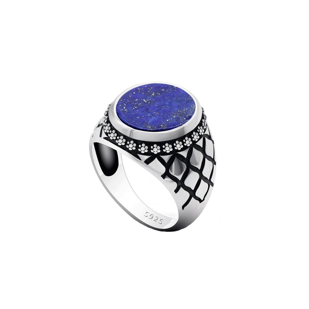 Bague Homme Pierre Lapis lazuli "Rafael" en Argent 925
