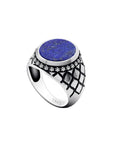Bague Homme Pierre Lapis lazuli "Rafael" en Argent 925