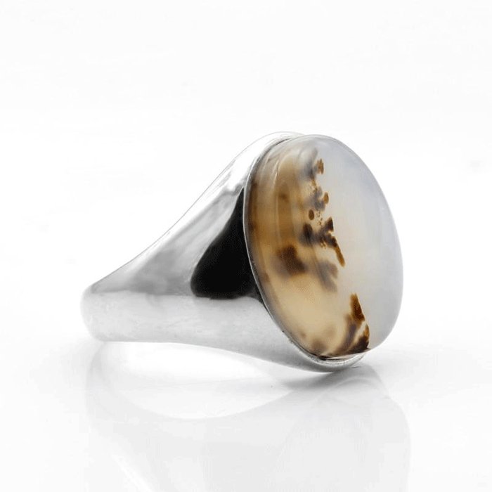 Bague Homme Pierre Onyx "Andreas" en Argent Sterling