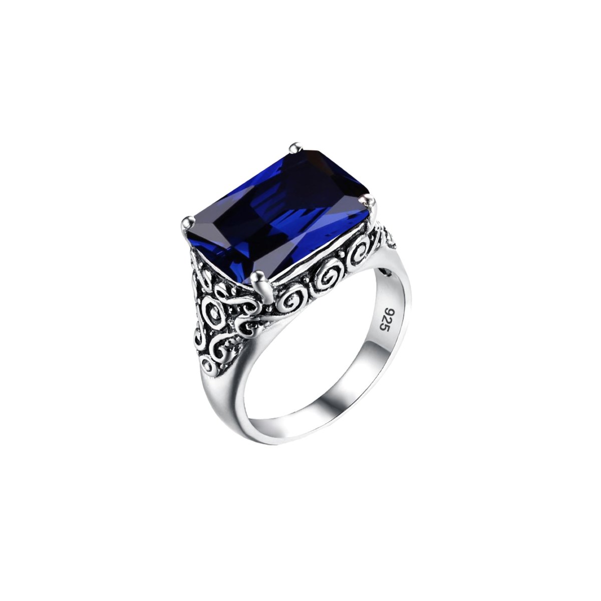 Bague Homme Saphir Angélique "Amaël" en Argent 925