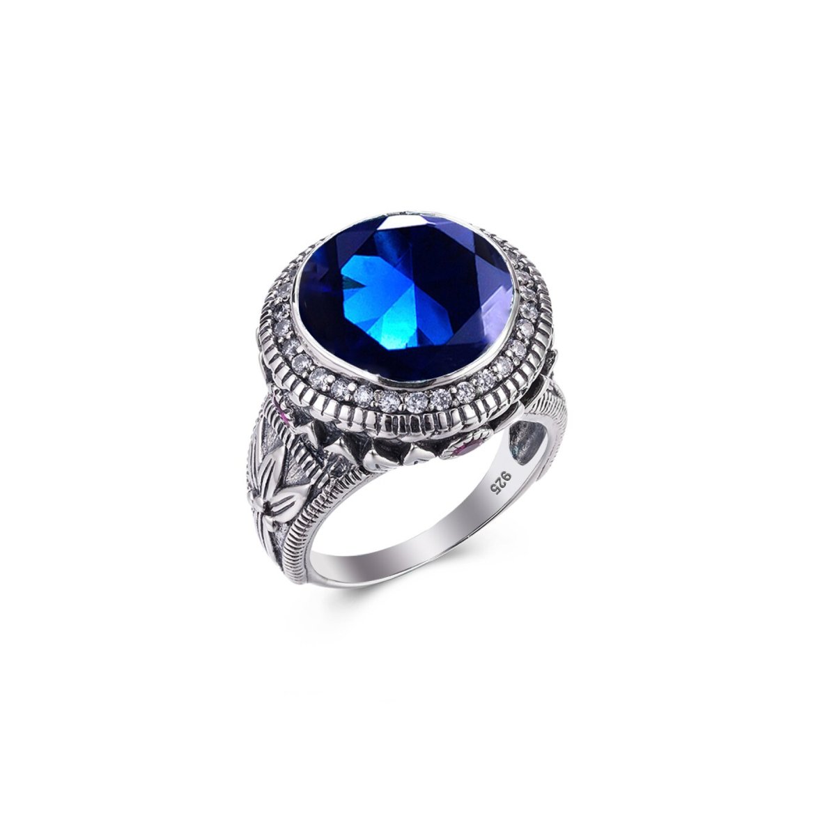 Bague Homme Saphir Sacré "Elio" en Argent 925
