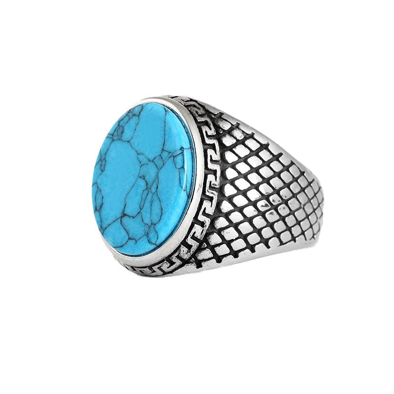 Bague Homme Turquoise Rayon de Soleil "Leocadius"