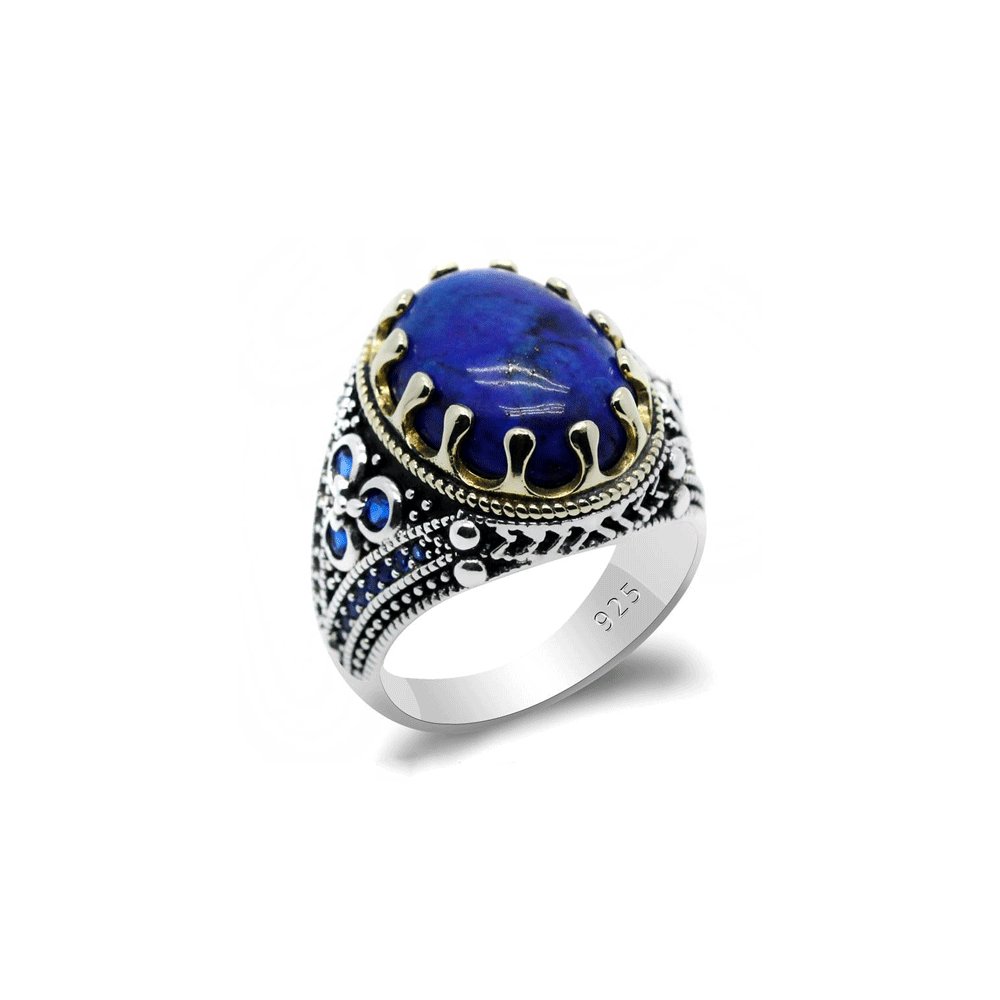 Bague Lapis Lazuli "Zelindra" en Argent Sterling