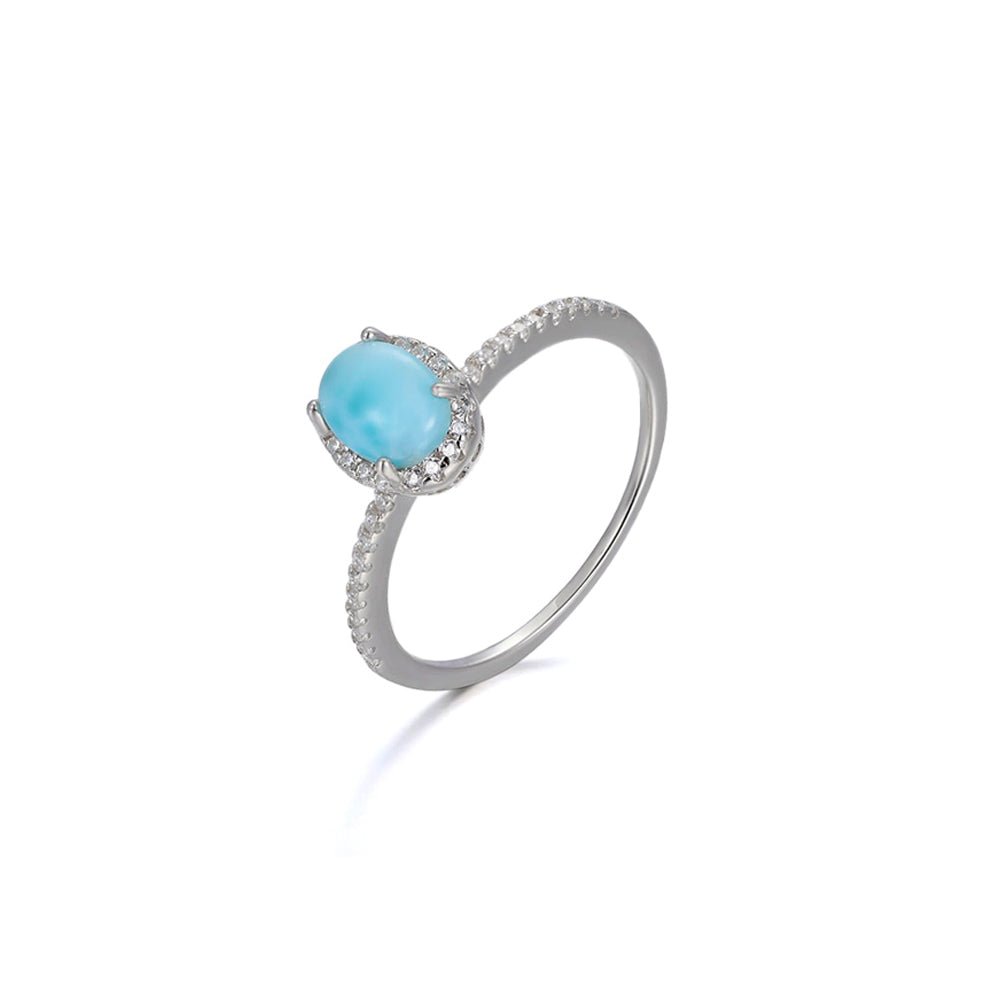 Bague Larimar "Azura" Argent 925