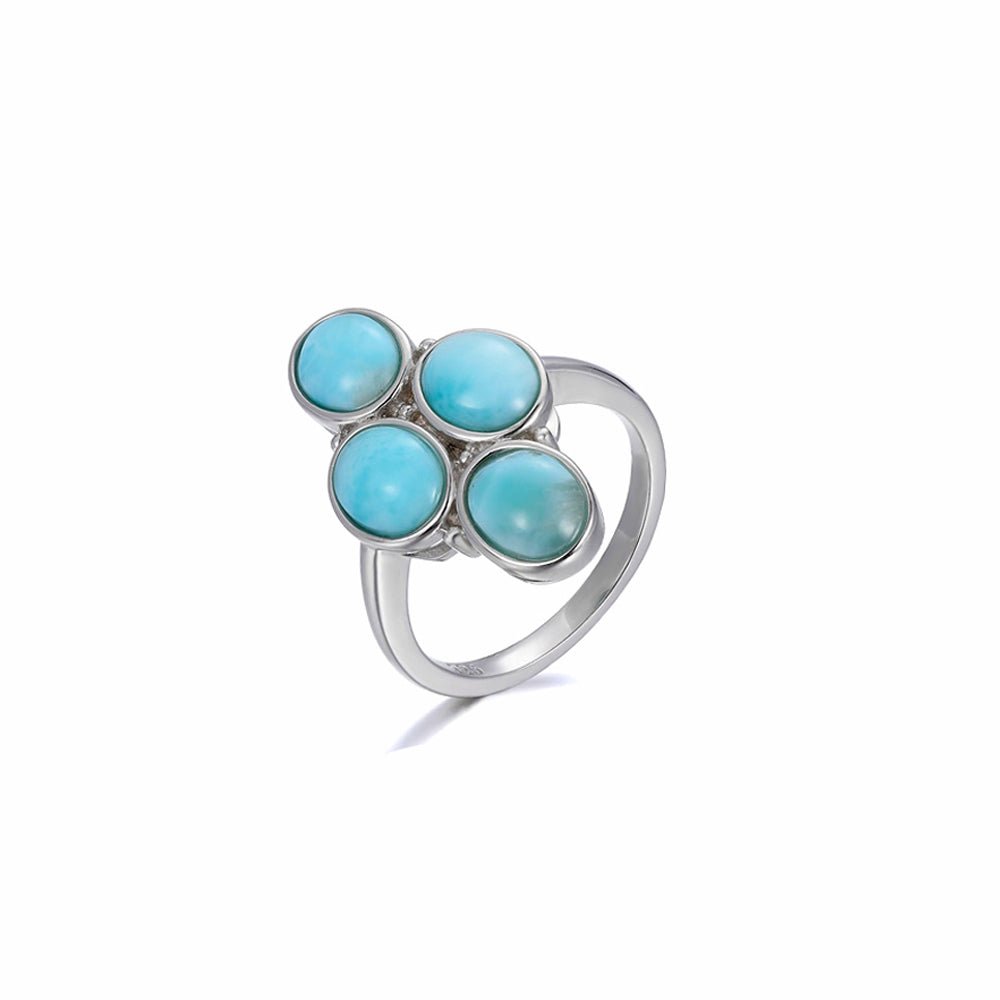 Bague Larimar "Cassiopeia" Argent Sterling