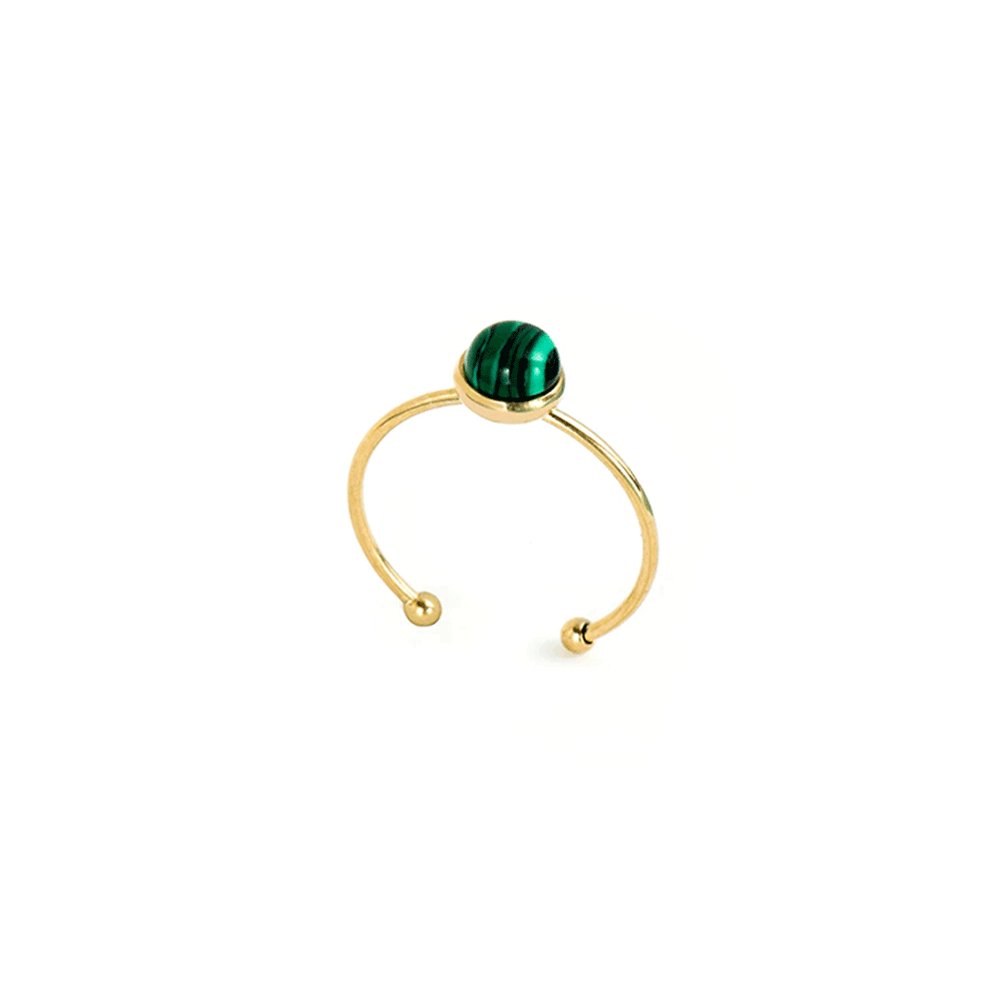 Bague Malachite "Eulalia" en Argent 925