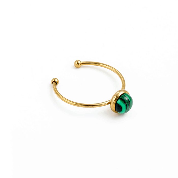 Bague Malachite "Eulalia" en Argent 925