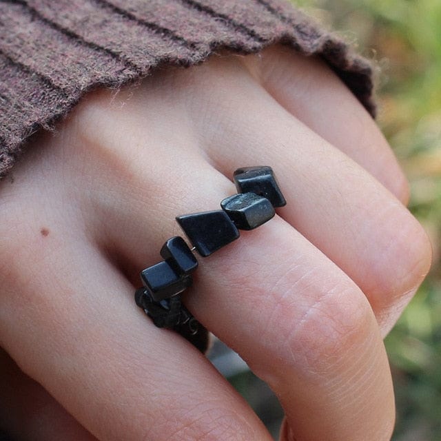 Bague Obsidienne "Elysia"