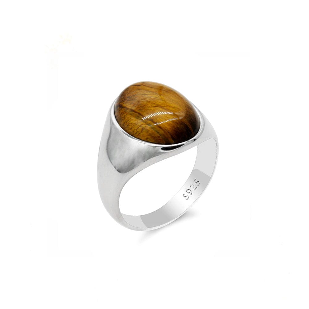 Bague Oeil De Tigre "Elestria" en Argent 925