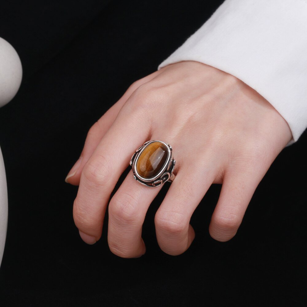 Bague Oeil de Tigre "Giselle"