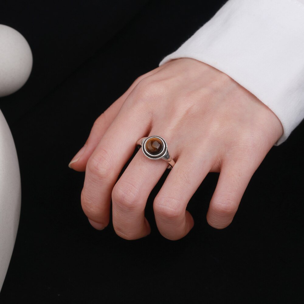 Bague Oeil De Tigre "Sirena"