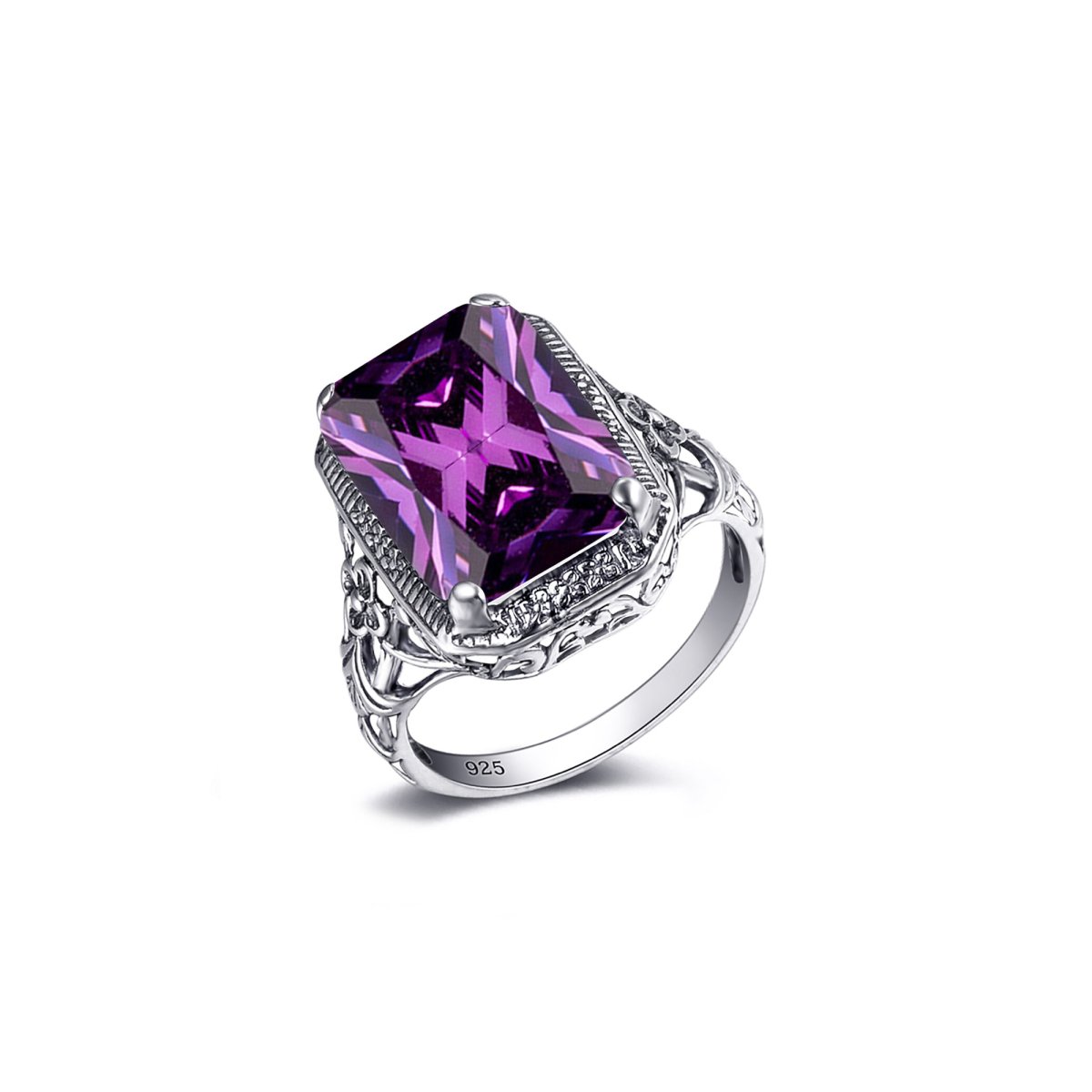 Bague Pierre Améthyste "Eleonora" en Argent Sterling