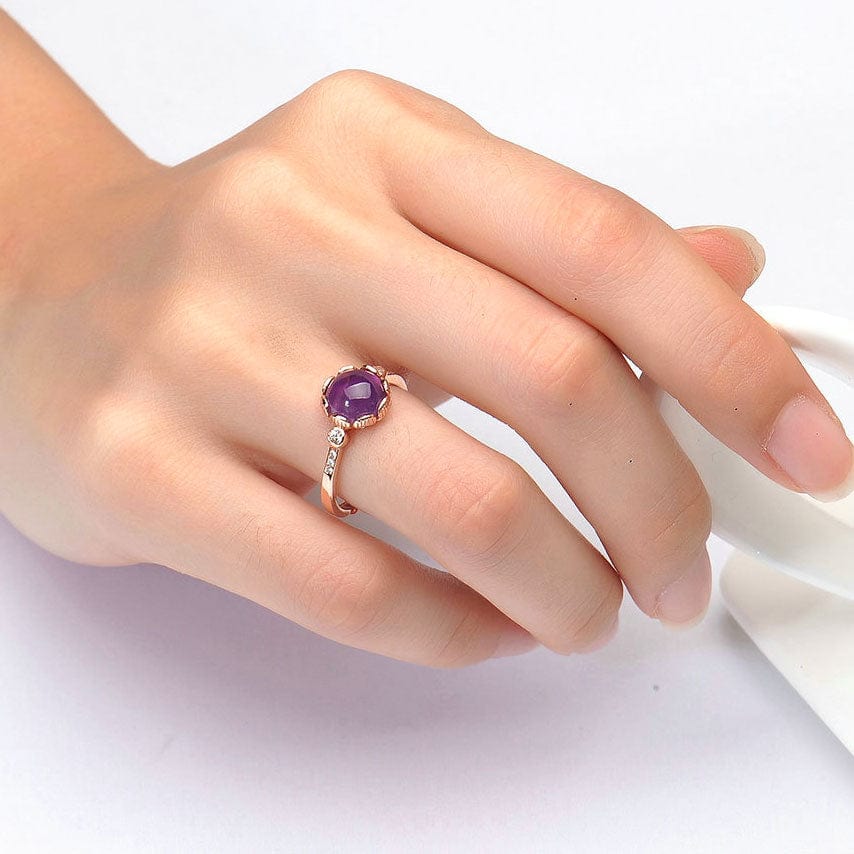 Bague Pierre Améthyste "Eulalia" en Argent 925