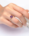 Bague Pierre Améthyste "Eulalia" en Argent 925