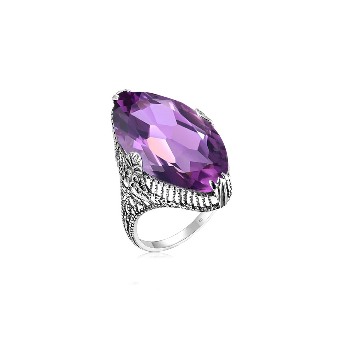 Bague Pierre Améthyste "Mariposa" en Argent 925