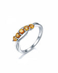 Bague Pierre Citrine "Amalia" en Argent Sterling