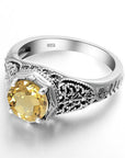 Bague Pierre Citrine Divine "Elena" en Argent 925