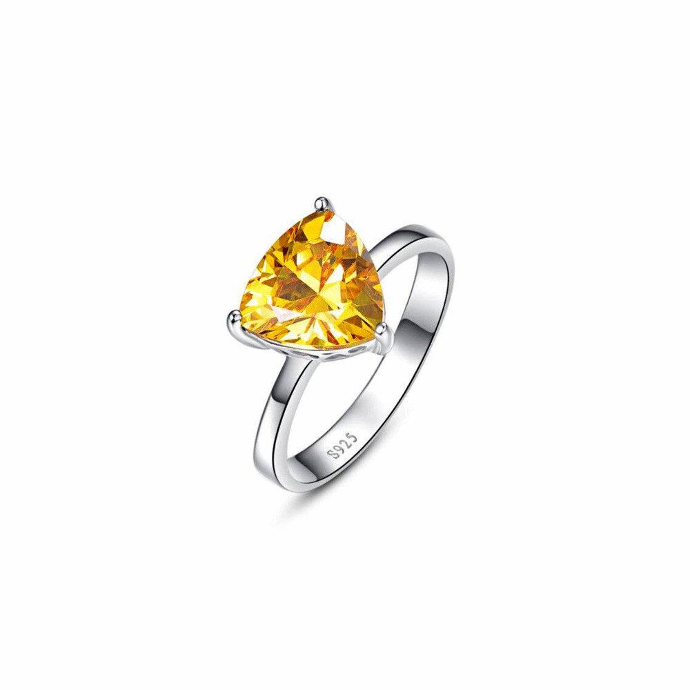 Bague Pierre Citrine "Olivia" en Argent 925