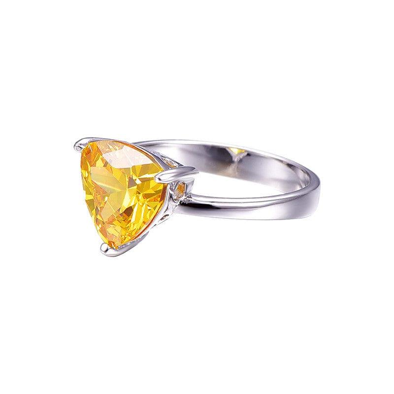 Bague Pierre Citrine "Olivia" en Argent 925