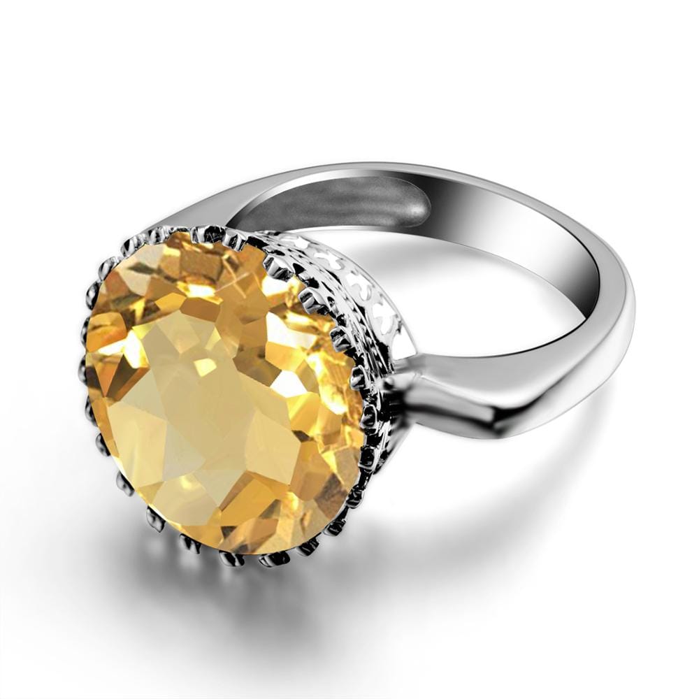 Bague Pierre Citrine "Sofia" en Argent 925