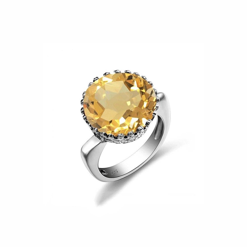 Bague Pierre Citrine "Sofia" en Argent 925