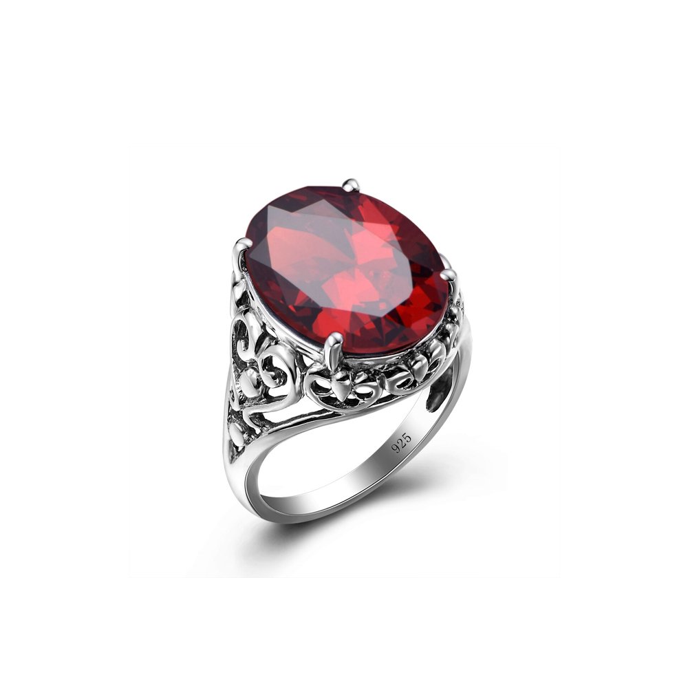 Bague Pierre Grenat "Ronja" en Argent 925