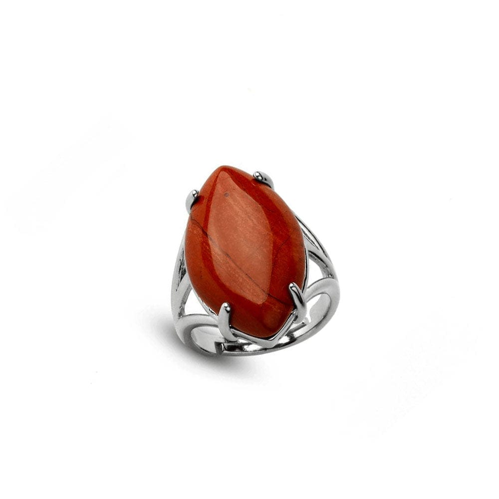 Bague Pierre Jaspe Rouge "Eevi"